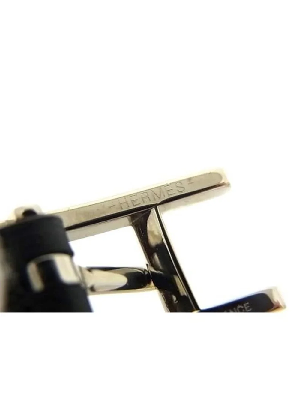 Hermes Behapi Double Tour Leather Reversible Silver Bracelet